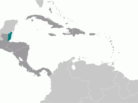 Geographische Lage von  Belize