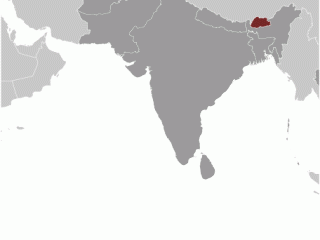 Geographische Lage von  Bhutan