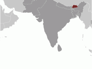 Geographische Lage von Bhutan