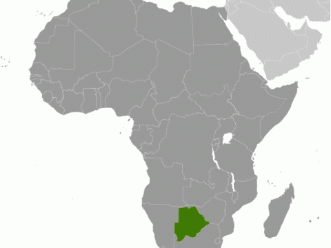 Geographische Lage von  Botswana