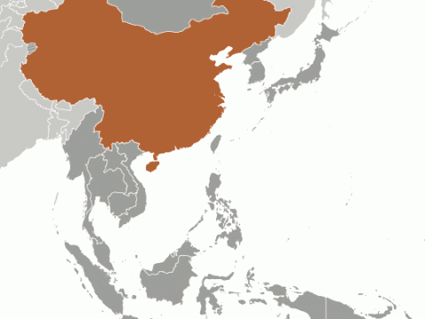 Geographische Lage von China