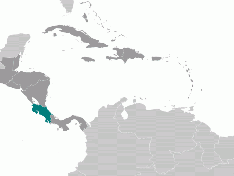 Geographische Lage von  Costa Rica