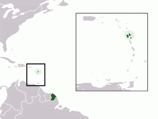 Geographische Lage von Guadeloupe