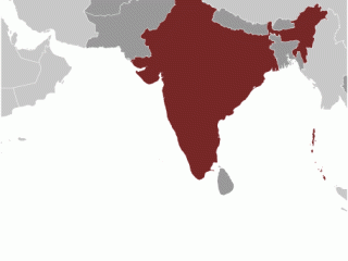 Geographische Lage von  Indien