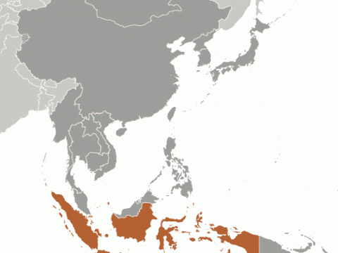Geographische Lage von  Indonesien