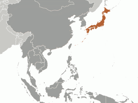 Geographische Lage von  Japan