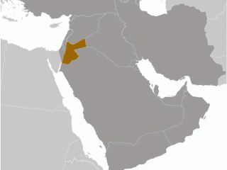 Geographische Lage von  Jordanien