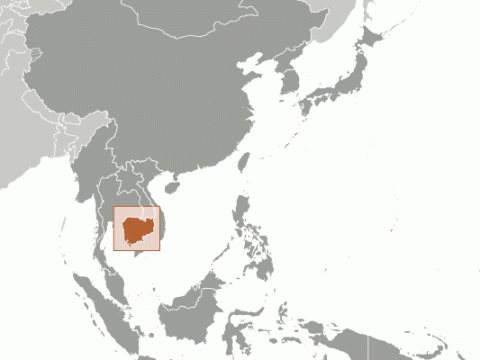 Geographische Lage von Kambodscha