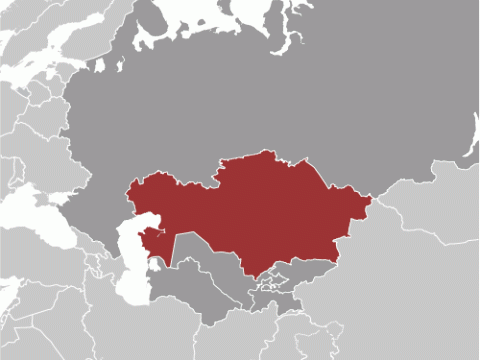 Geographische Lage von  Kasachstan