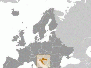 Geographische Lage von Kroatien