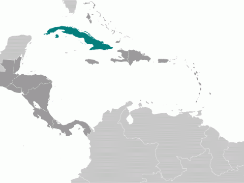 Geographische Lage von  Kuba