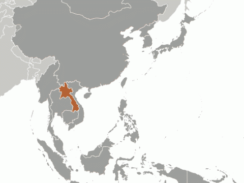 Geographische Lage von Laos