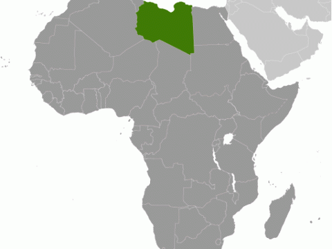 Geographische Lage von Libyen