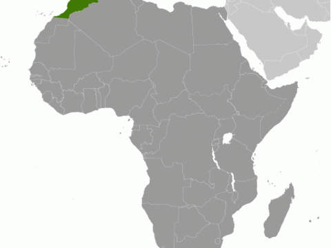 Geographische Lage von  Marokko