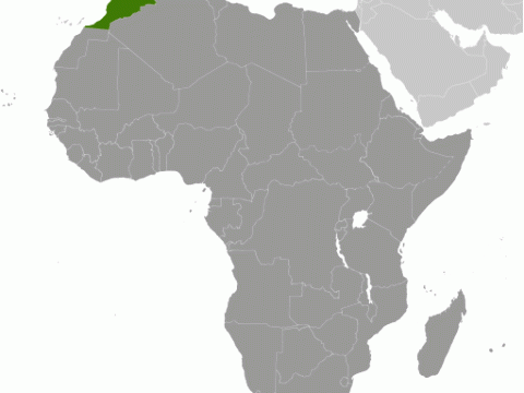 Geographische Lage von Marokko