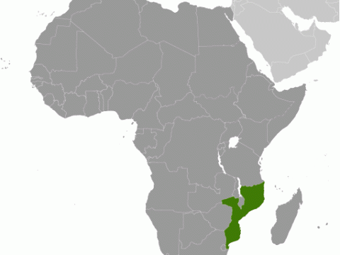 Geographische Lage von  Mosambik