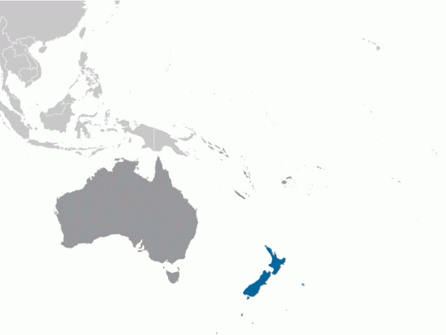 Geographische Lage von  Neuseeland