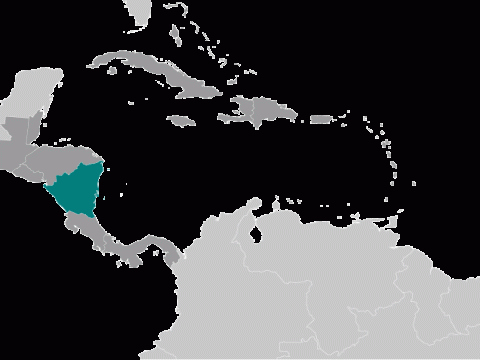 Geographische Lage von  Nicaragua