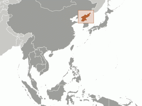 Geographische Lage von  Nordkorea