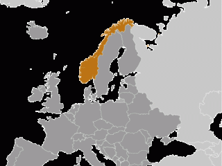 Geographische Lage von  Norwegen