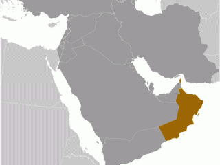 Geographische Lage von  Oman