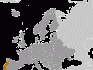 Geographische Lage von Portugal