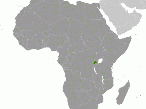Geographische Lage von  Ruanda