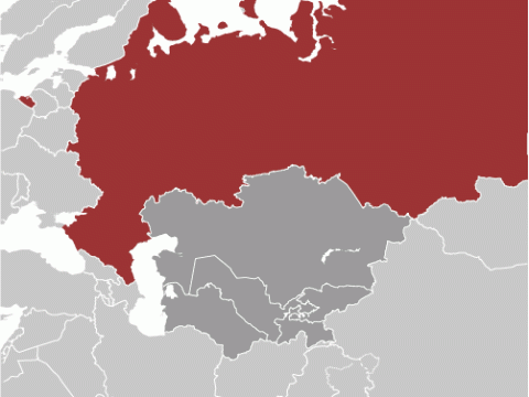 Geographische Lage von Russland (Asien)