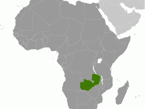 Geographische Lage von  Sambia