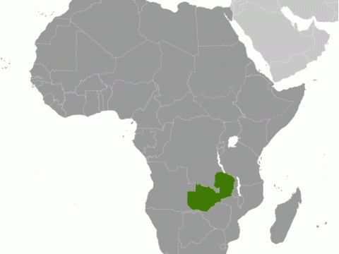 Geographische Lage von Sambia