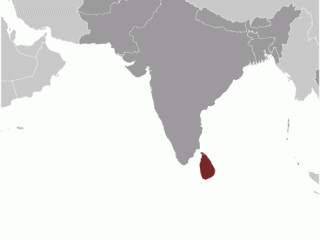 Geographische Lage von  Sri Lanka