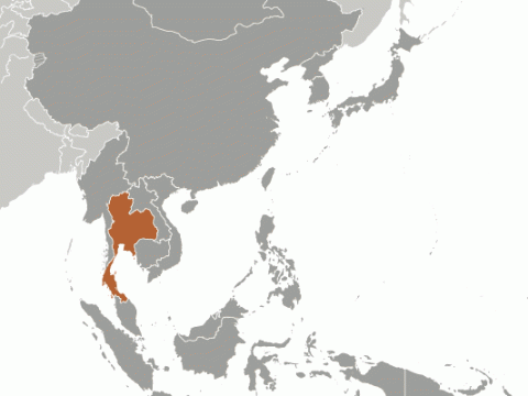 Geographische Lage von  Thailand