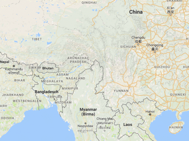 Geographische Lage von Tibet