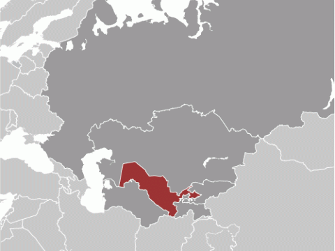 Geographische Lage von Usbekistan