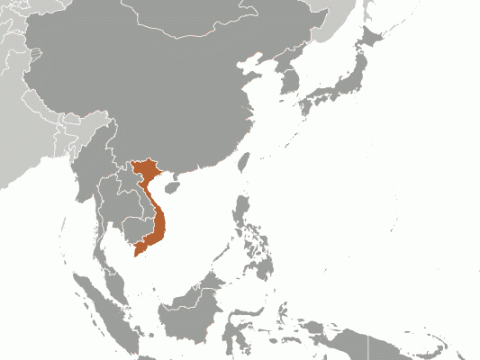 Geographische Lage von  Vietnam