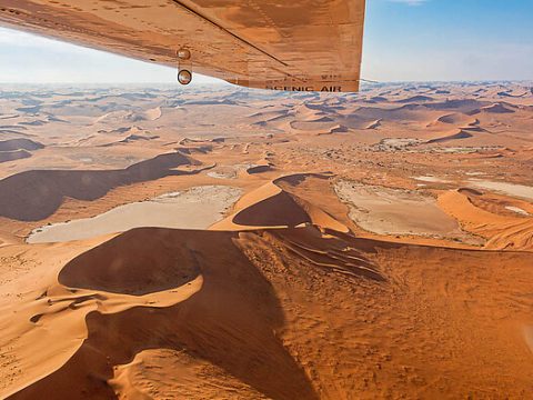 Die Namib-Wüste von oben