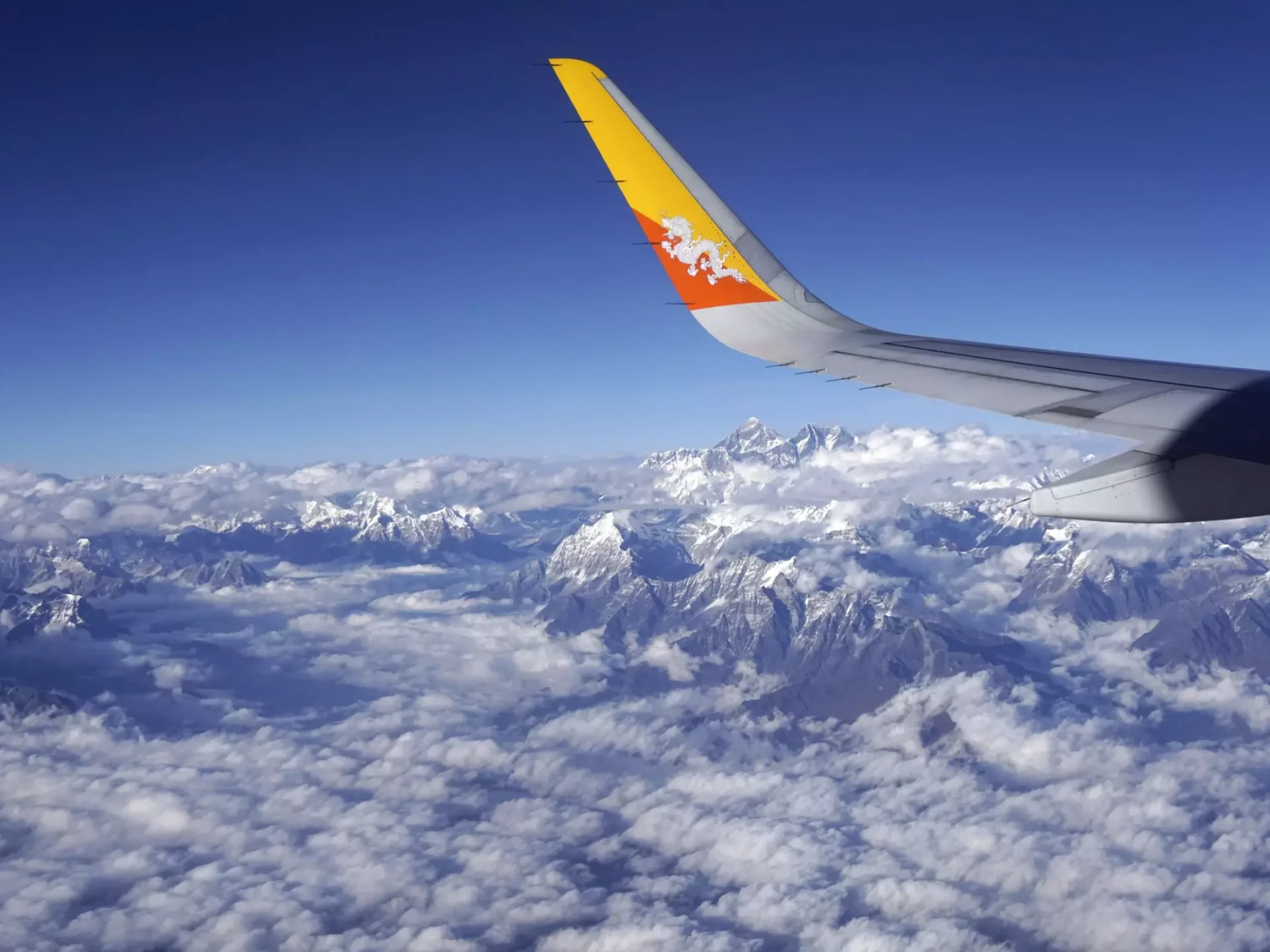 Panoramaflug im Himalaya