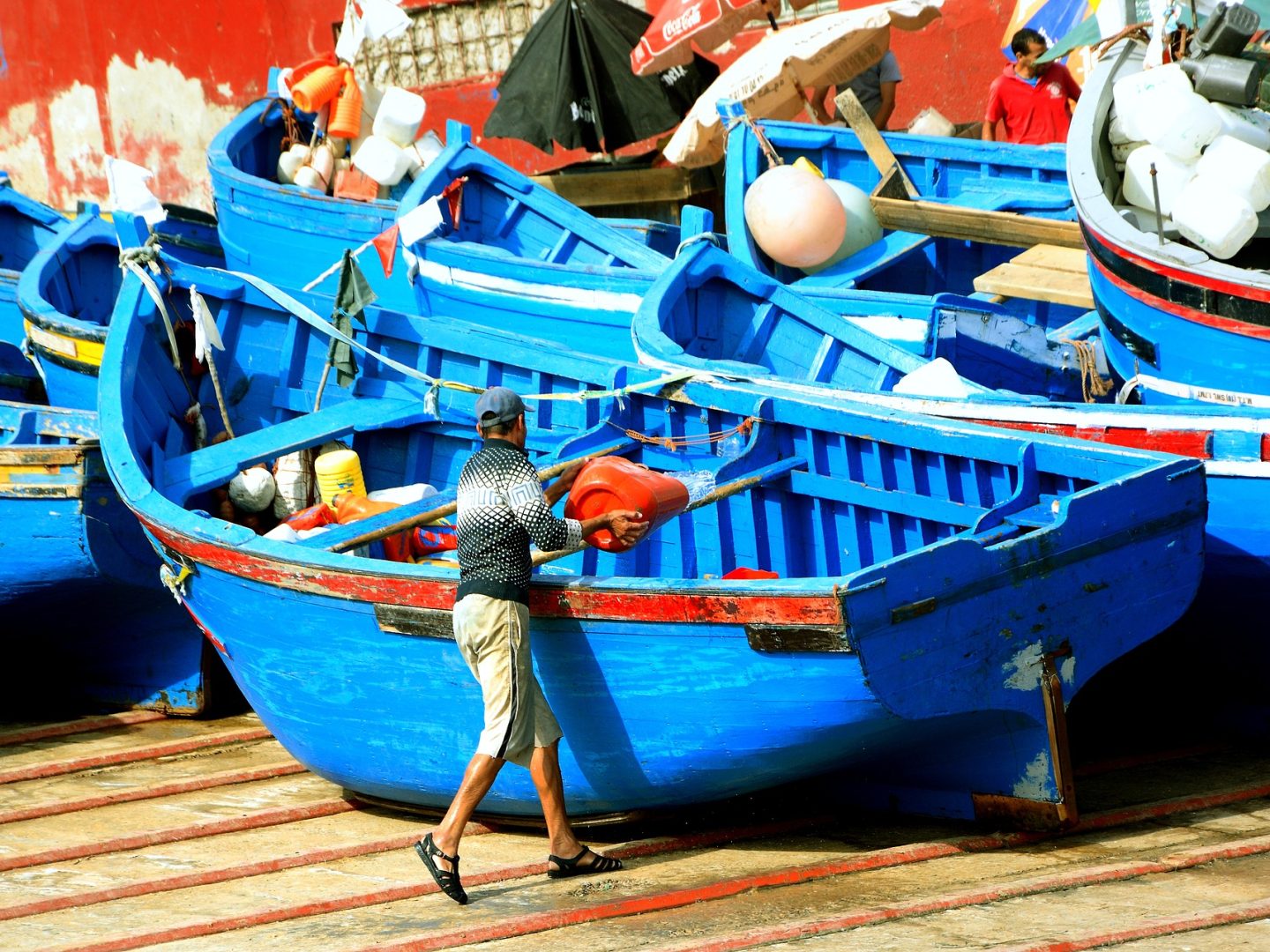 Traditionelle Boote in Essaouira