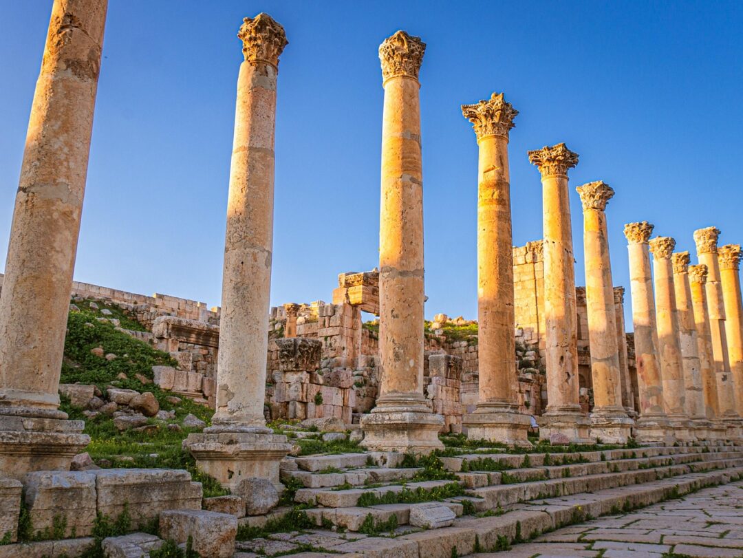 Kolonnaden in Jerash