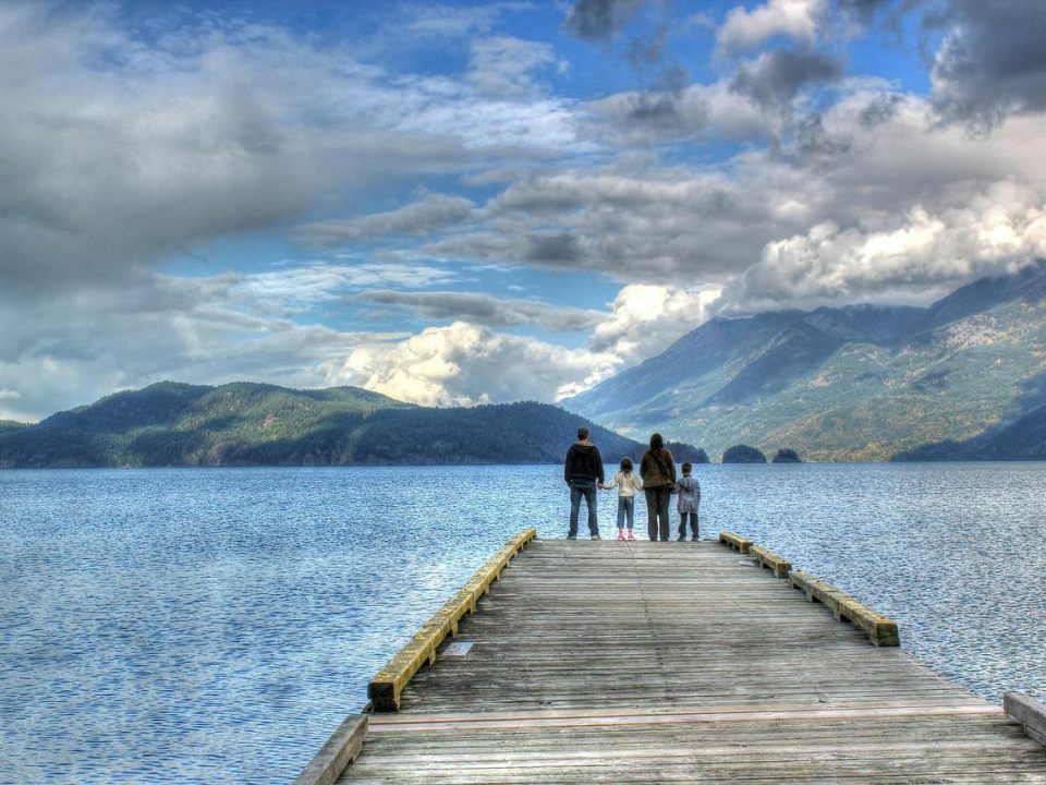 Familienreisen - Blick vom Steg der Unterkunft