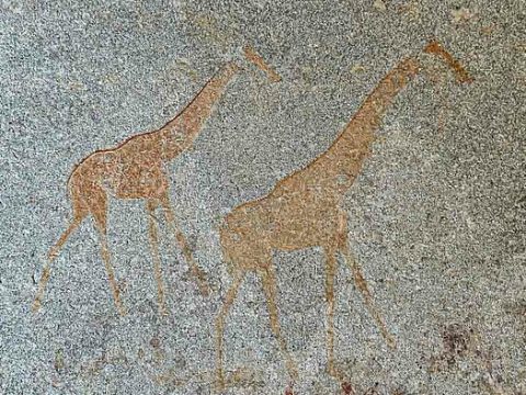 Matobo: Giraffen-Gravuren