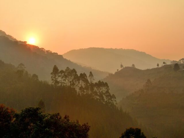 Sonnenuntergang in Bwindi