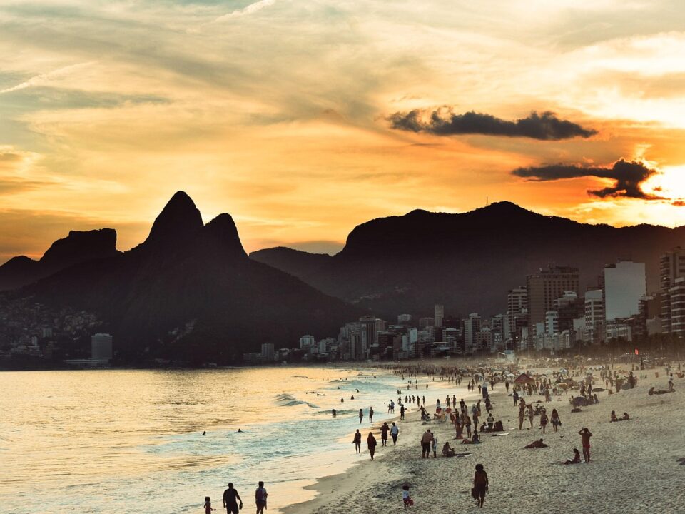 Sonnenuntergang an  der Copacabana