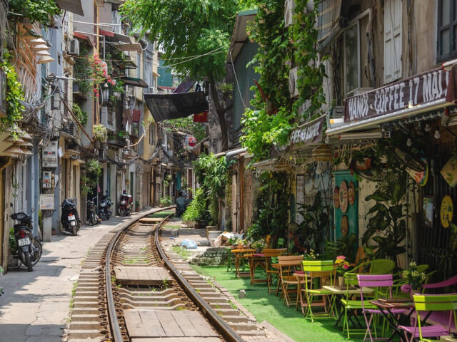 Zugschienen in Hanoi