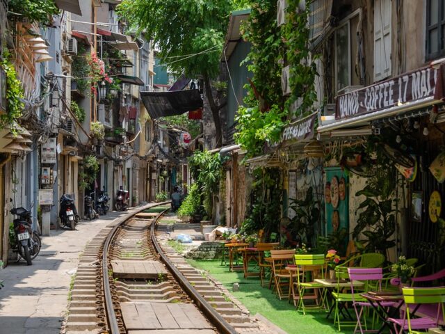 Zuggleise in Hanoi