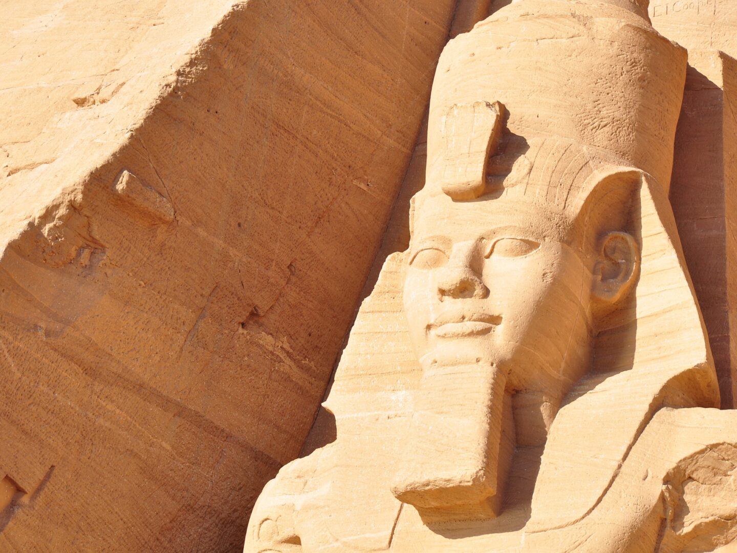Abu Simbel: Ramses-Statue, Detail