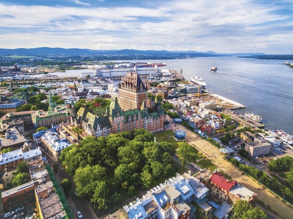 Blick auf Québec mit dem Chateau Frontenac