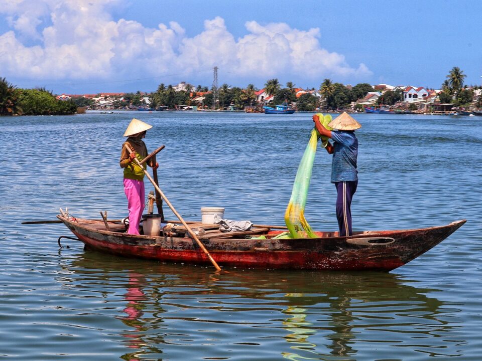 Fischer auf dem Mekong